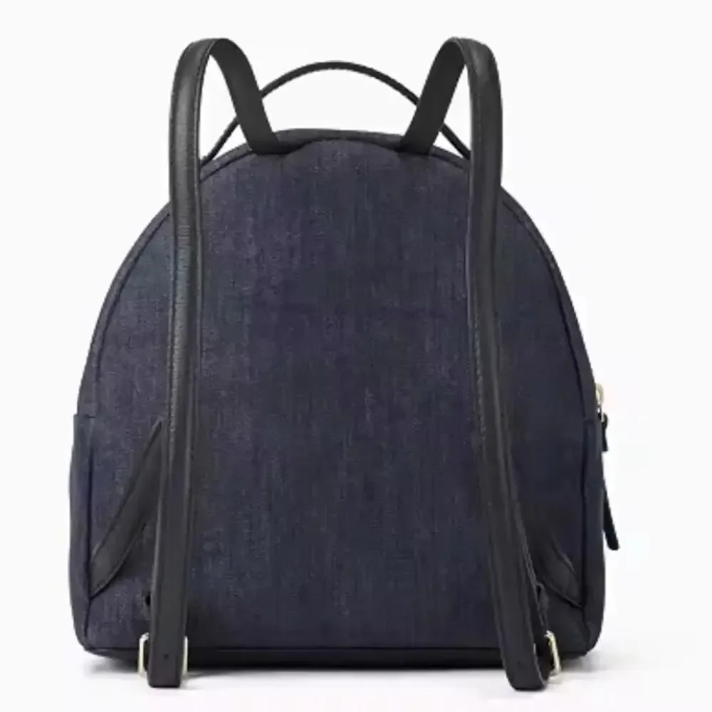 Kate Spade Grove Street Denim Poppy Embroidered Backpack New with Tag MSRP $299
